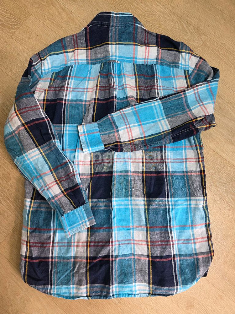 라코스테 린넨 체크 셔츠 100--6