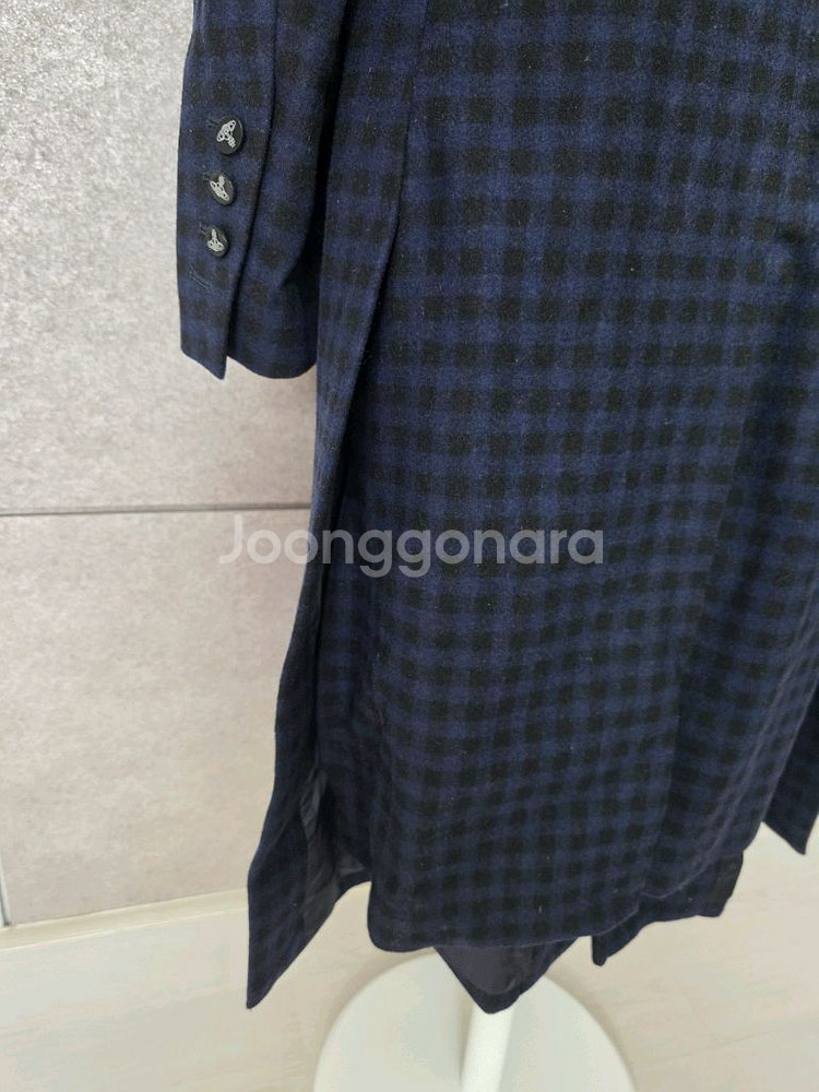 비비안웨스트우드 체크 롱코트 46--3