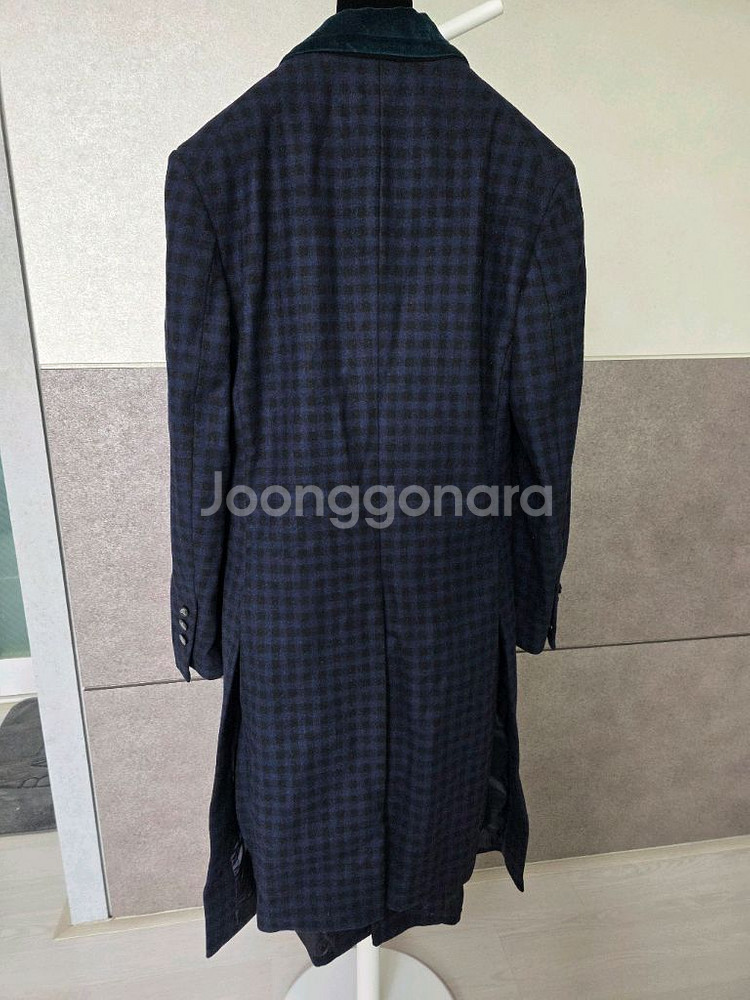 비비안웨스트우드 체크 롱코트 46--2