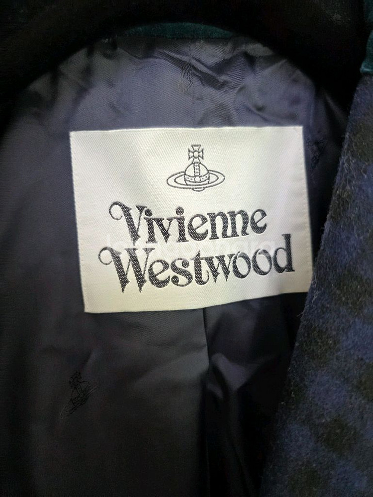 비비안웨스트우드 체크 롱코트 46--5