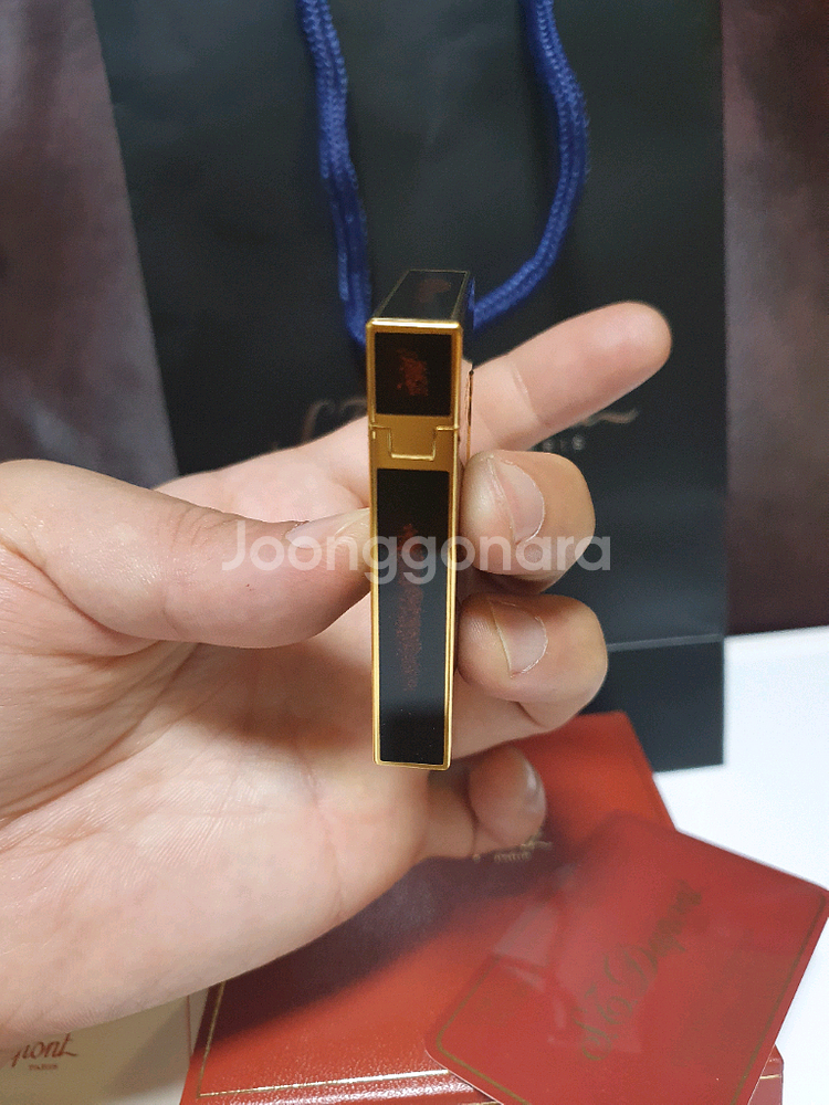 새상품 듀퐁라이터 라인2 ca16890 금사 옻칠 금장--4