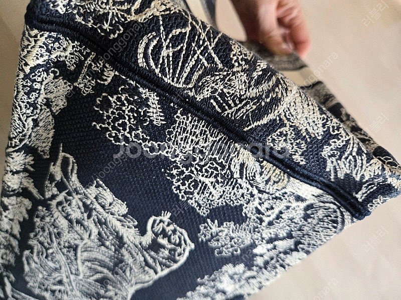 디올 뜨왈드주이 북토트 캔버스 미듐--4