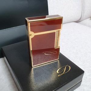 새상품 듀퐁라이터 라인2 ca15576 마룬래커 금장