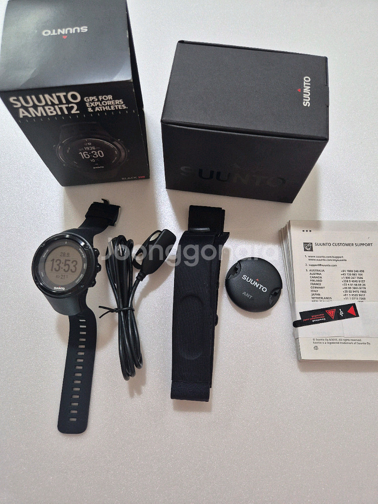 순토 엠빗2블랙 HR A급 정품 풀세트--0