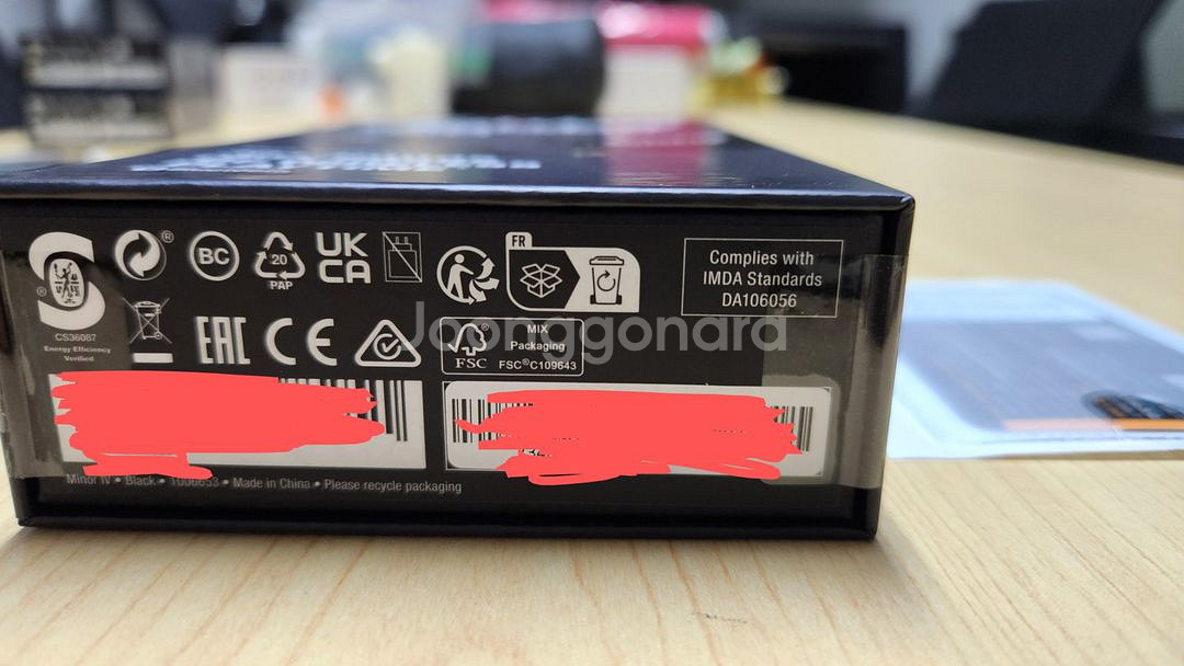 마샬 마이너4 블랙 소비코 정품 미개봉 미사용--2