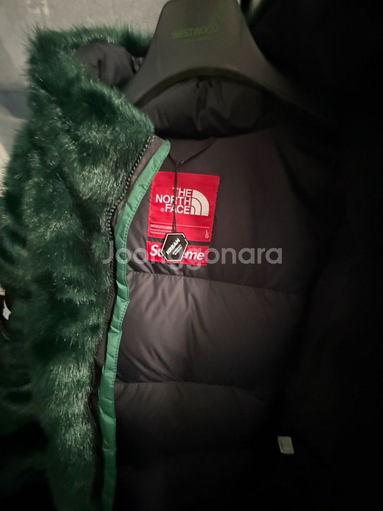 슈프림X노스페이스 포우퍼 눕시자켓 그린 20FW--1