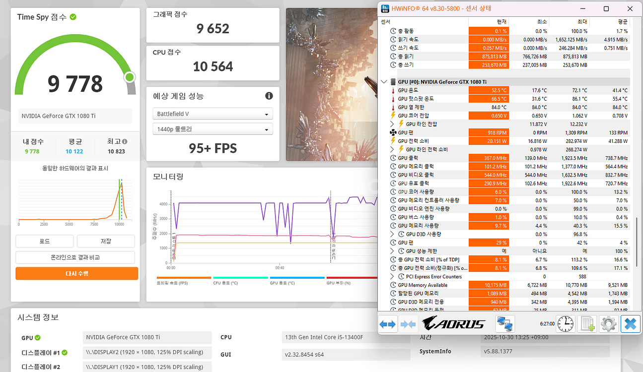 갤럭시 Gtx1080ti 지천명 화이트 팝니다--2