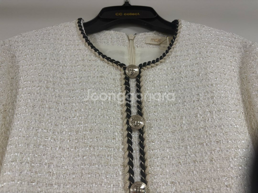 (maje) 마쥬 화이트 트위드 원피스 (55사이즈) 새제품--2