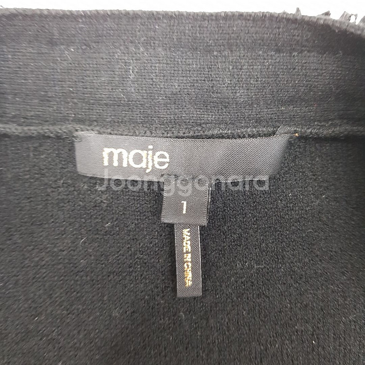 마쥬 maje 블랙 트위드 포인트 골드버튼 가디건 1사이즈--5