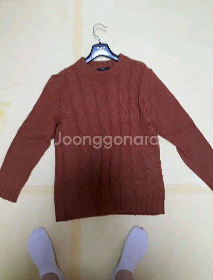 [M] 남성 니트 주황색 오렌지색--0