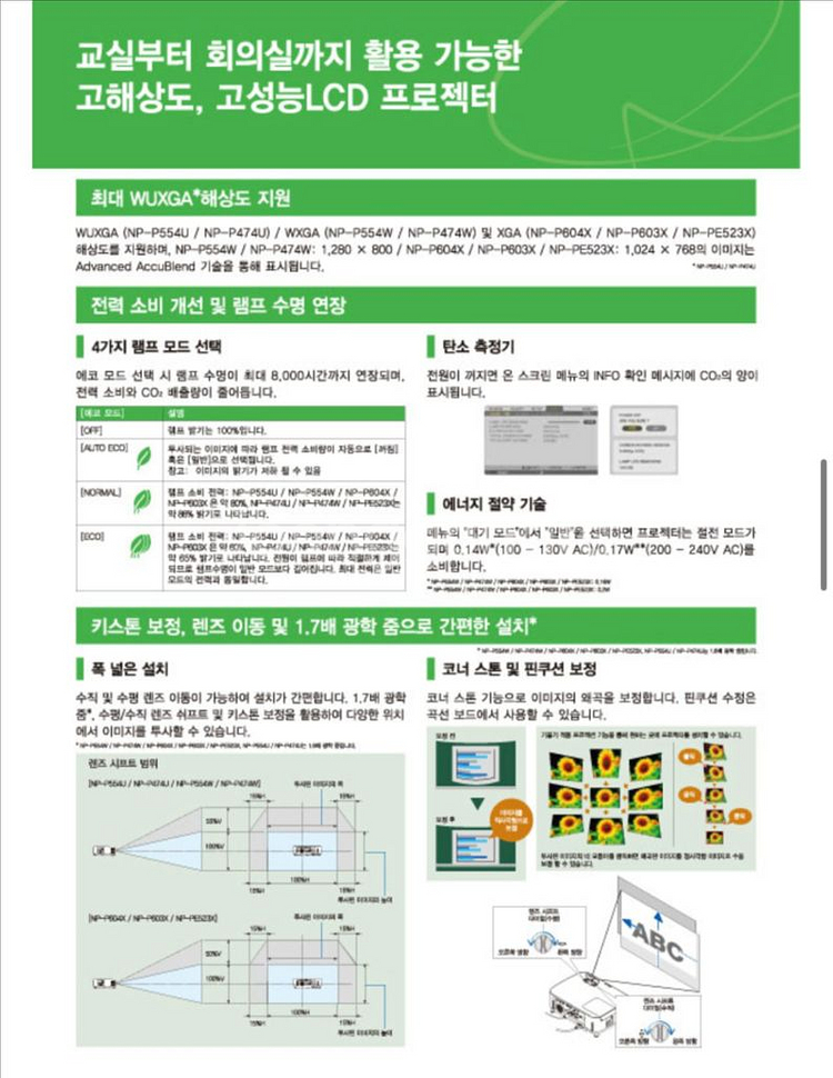 NEC NP-V304X 빔프로젝터--4