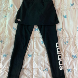 아디다스 여아 기모 치마 레깅스 140