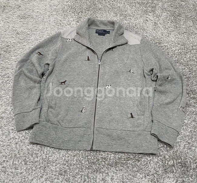 폴로 POLO 회색 강아지 자수 여자 집업 95/M--0
