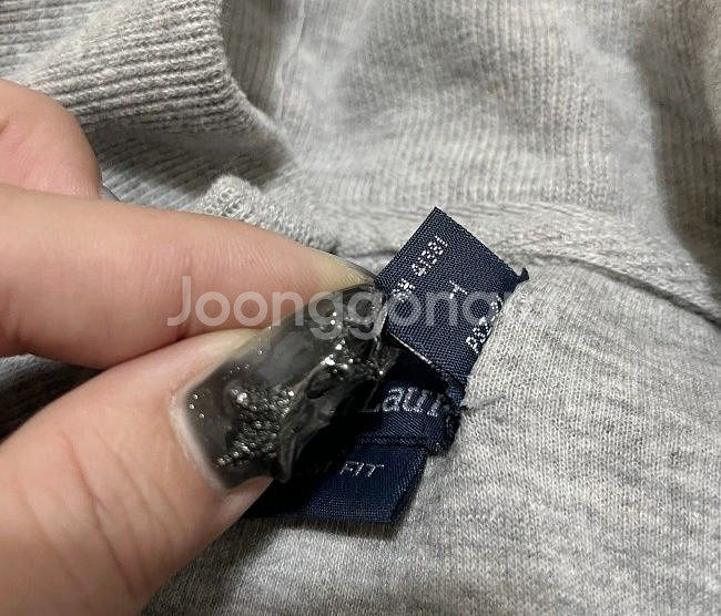 폴로 POLO 회색 강아지 자수 여자 집업 95/M--4