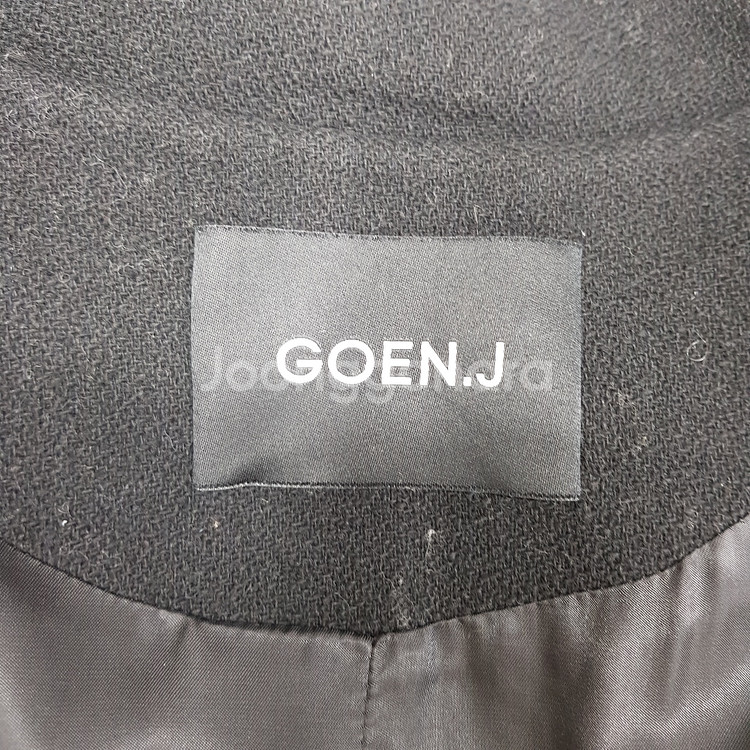 GOEN.J 트위드 롱 코트 블랙 M사이즈--5