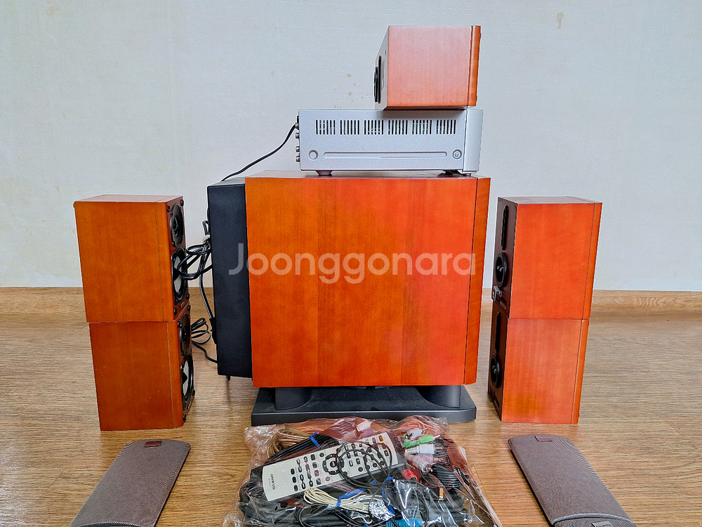 온쿄 5.1 빈티지 홈시어터 스피커 세트 레트로--4