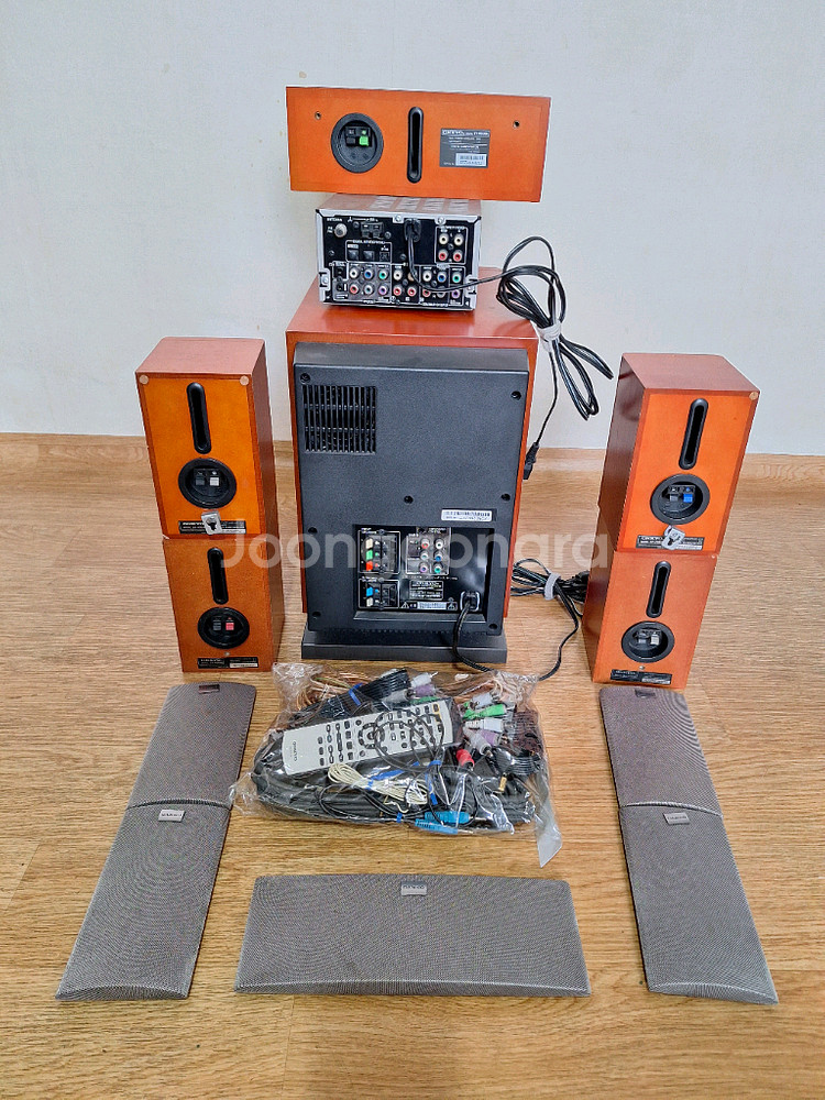 온쿄 5.1 빈티지 홈시어터 스피커 세트 레트로--6