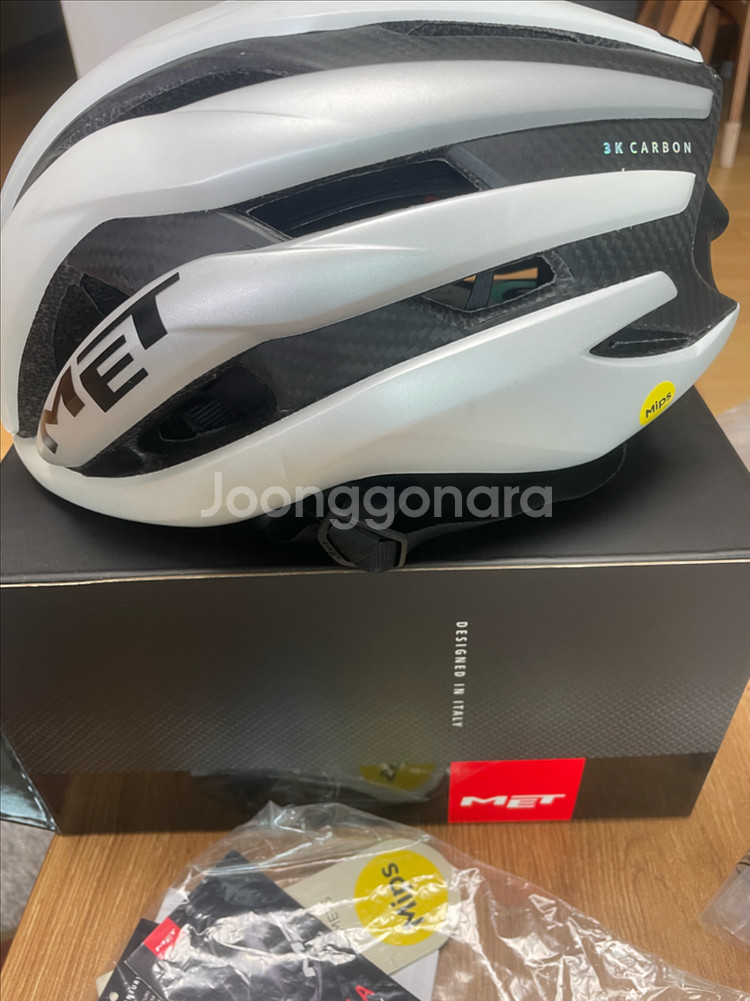 MET 트렌타 3K MIPS 헬멧 화이트실버 L size 팝니다--1