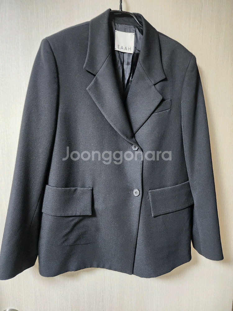 EAAH 블랙 오버핏 블레이저 자켓 스몰--0