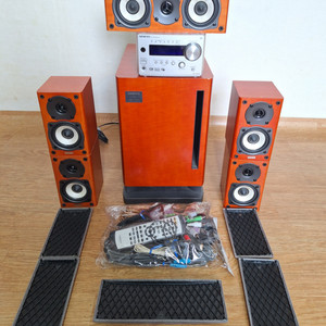 온쿄 5.1 빈티지 홈시어터 스피커 세트 레트로