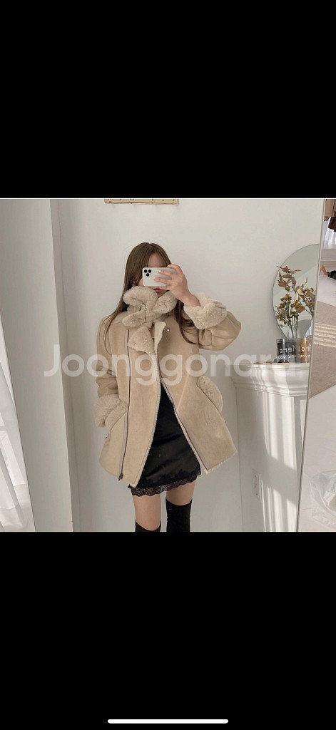 모던로브 무스탕 (베이지)--3