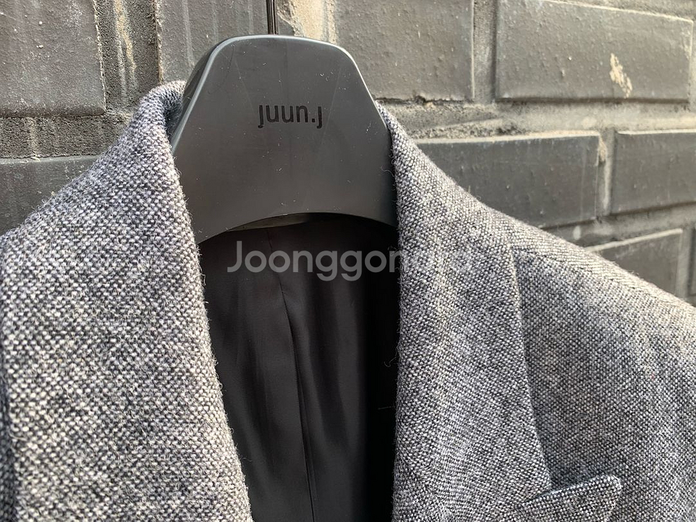 준지 헤링본 울 더블 코트 피크드라펠 상태깨끗 50사이즈(105--2