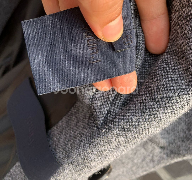 준지 헤링본 울 더블 코트 피크드라펠 상태깨끗 50사이즈(105--4