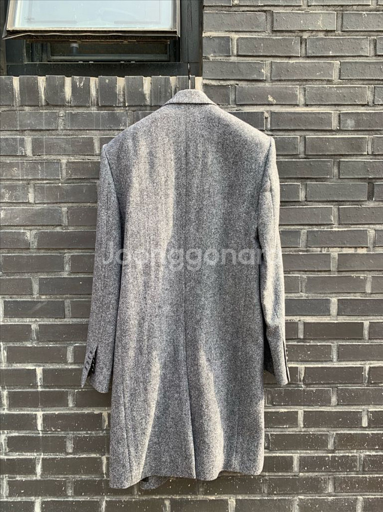 준지 헤링본 울 더블 코트 피크드라펠 상태깨끗 50사이즈(105--3