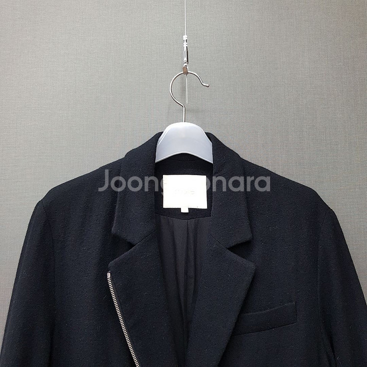 마쥬 maje 울 블렌드 가죽 포켓 블레이저 자켓 1사이즈--1