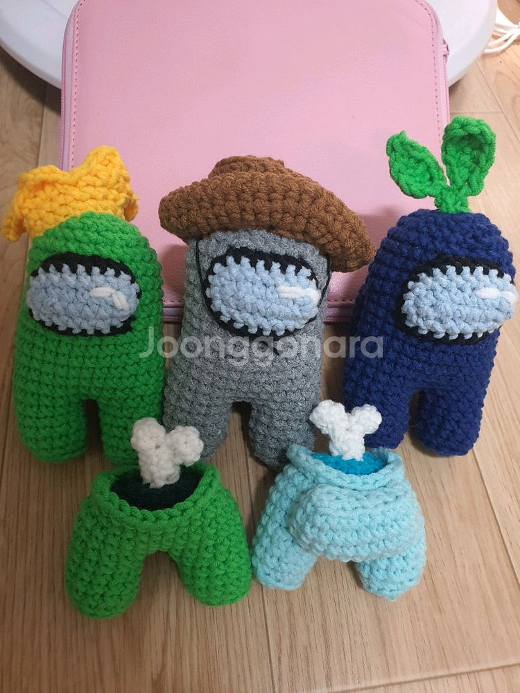 손뜨개 어몽어스 미니 인형 5종 세트--0