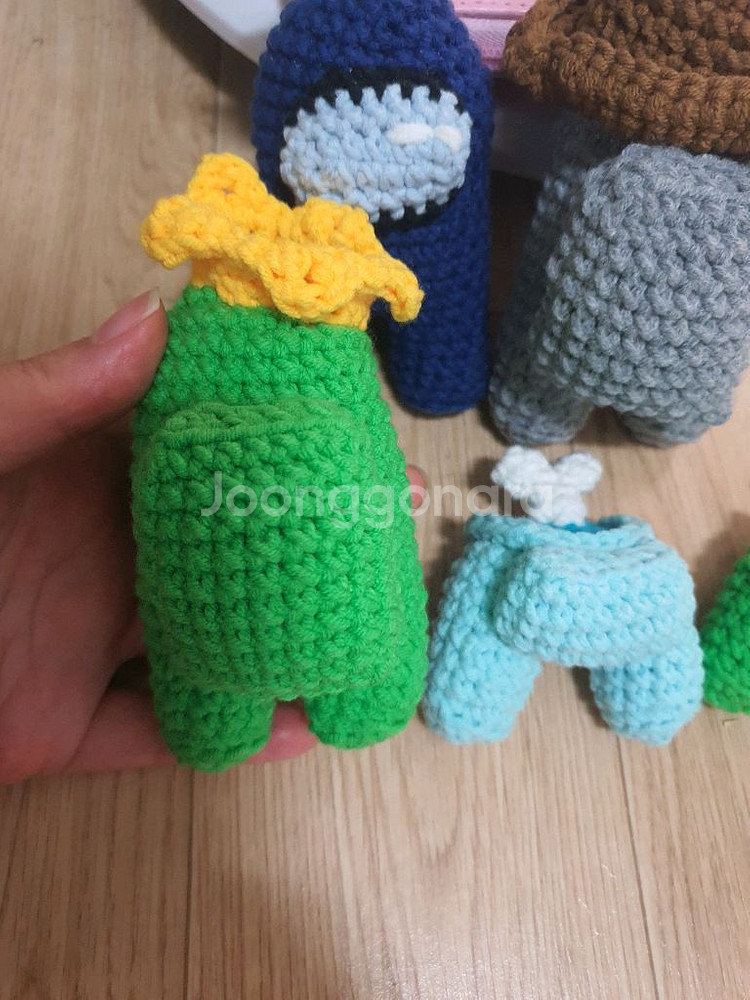 손뜨개 어몽어스 미니 인형 5종 세트--2
