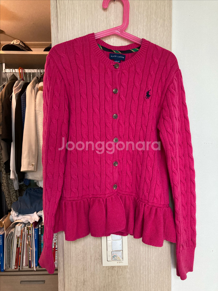 여아 폴로 랄프로렌 케이블 니트 가디건 L(12-14)--0
