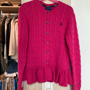 여아 폴로 랄프로렌 케이블 니트 가디건 L(12-14)
