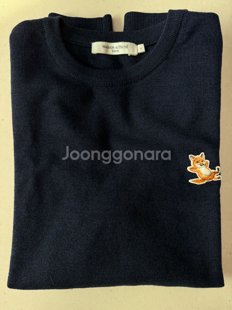 메종키츠네 칠렉스 폭스 클래식 울니트 (남자/L)--2