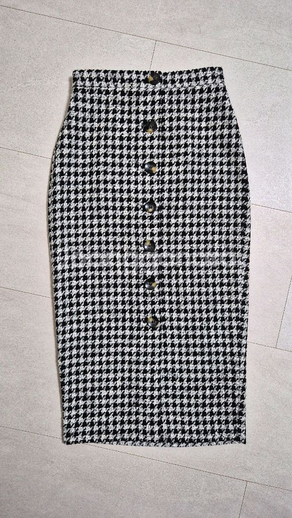 자라 하운드투스 트위드 펜슬스커트 xs--0