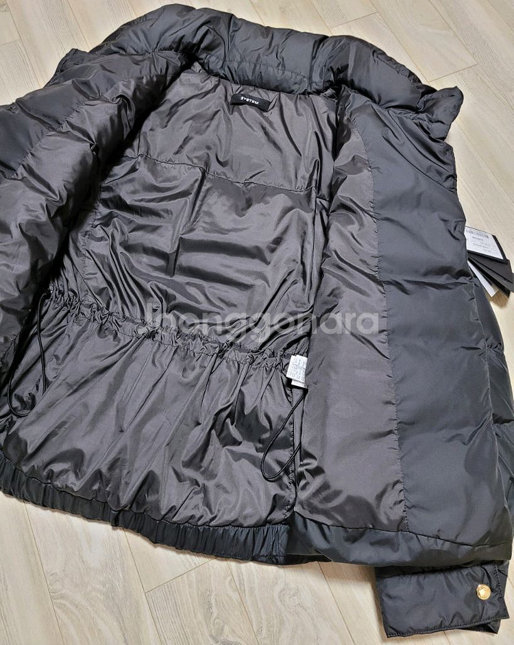 새상품 한섬 시스템 구스다운 패딩 블랙 55/타임 더캐시미어--8