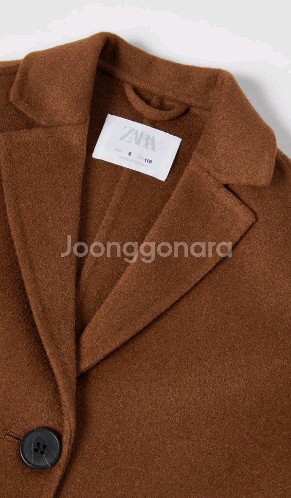 자라키즈 울패브릭코트 6y 새상품--2