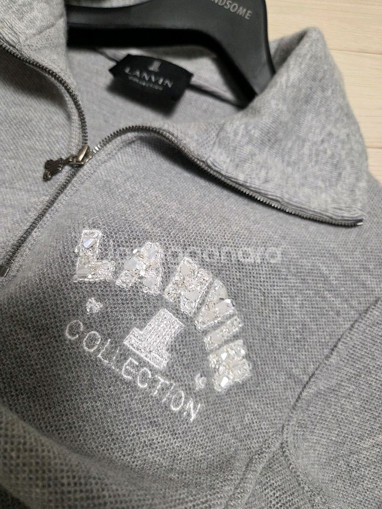 랑방 하이넥 하프집업 탑--6