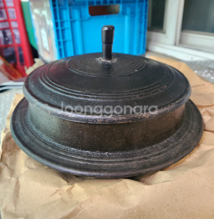 운틴가마 구형 무쇠솥 쌍솥 20cm--1