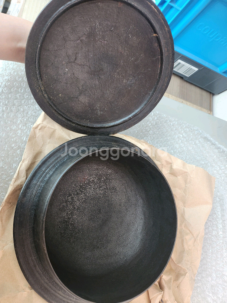 운틴가마 구형 무쇠솥 쌍솥 20cm--2