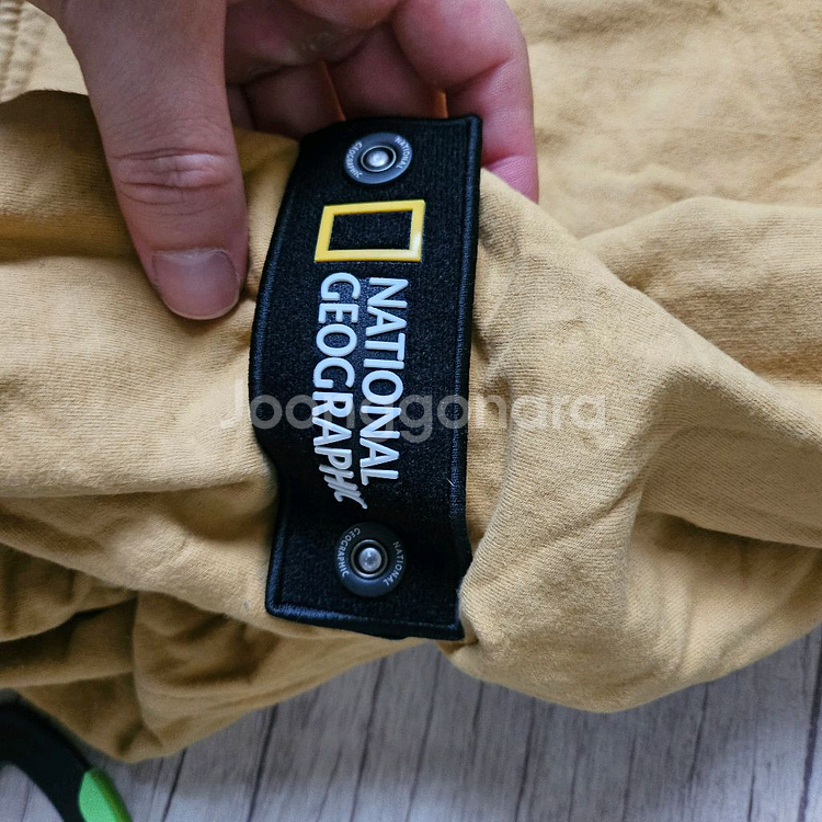 내셔널지오그래픽 후드 집업 XL 하프집업 105 노랑색 노란색--1