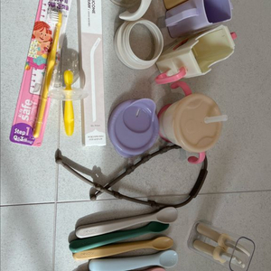 이유식용품 일괄 (써모스 릿첼 데일리라이크 블루마마)