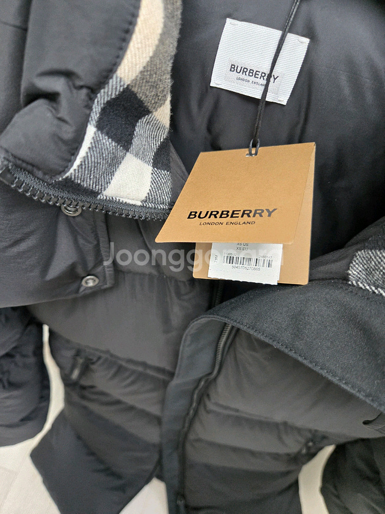 버버리 여성 롱패딩 브로드와스 XS 블랙 정55--3