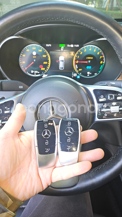 벤츠 GLC300e 근접도어(PKE) 기능 개조 및 키 2개 등록--2