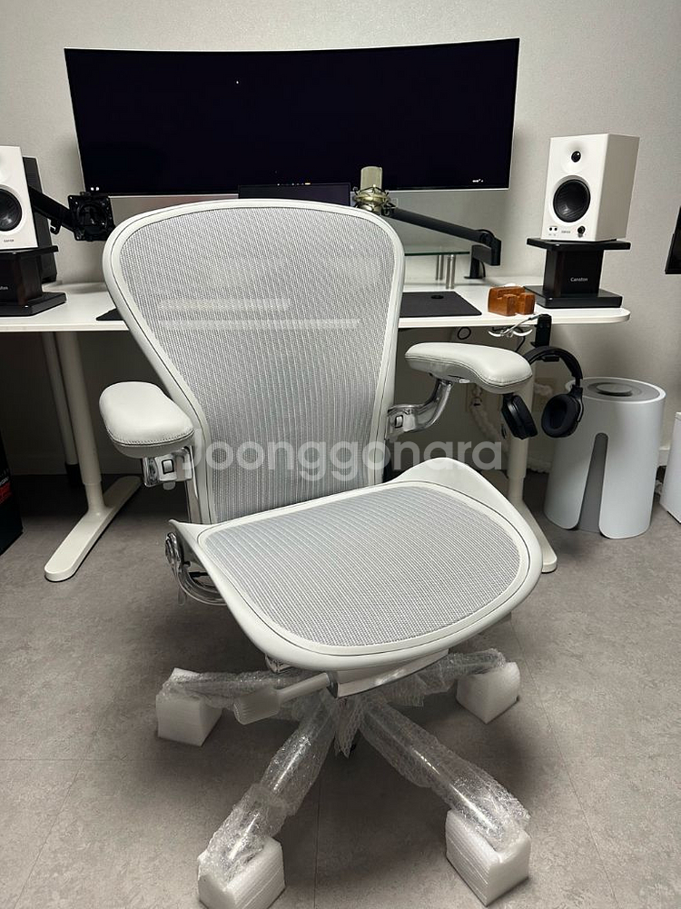 (시리얼정품) 허먼밀러 뉴에어론 풀펑션 cd 헤드레스트 포함--1