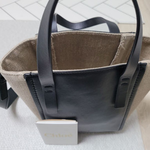 끌로에 센스 캔버스레더 토트백 16 블랙