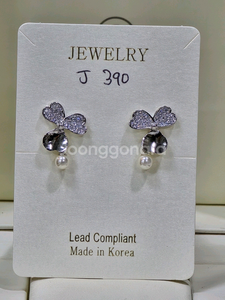 큐빅셋팅 925은침 귀걸이--0