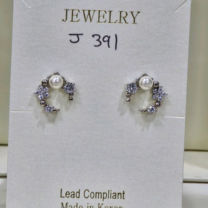 큐빅셋팅 925은침 귀걸이