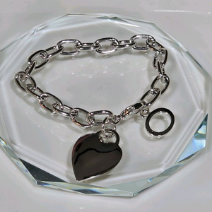 하트 팬던트 팔찌