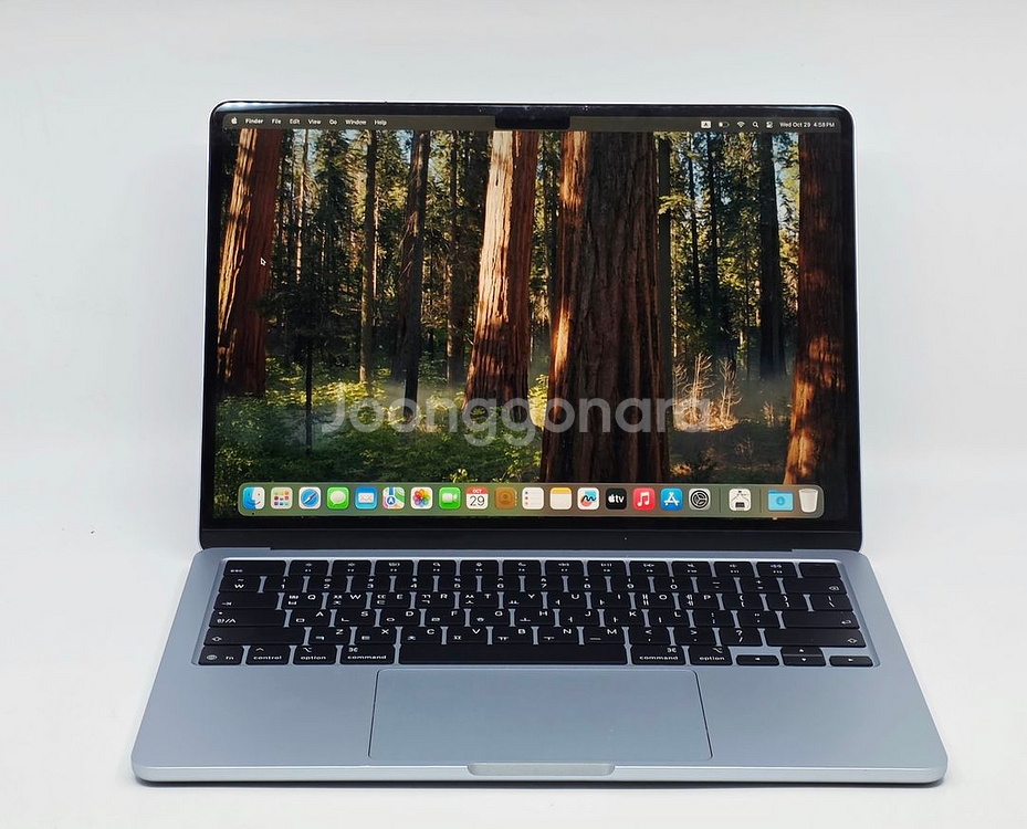 맥북에어13 M4 16GB 256GB 스카이블루 풀박스 중고 배터리효율 100%--0